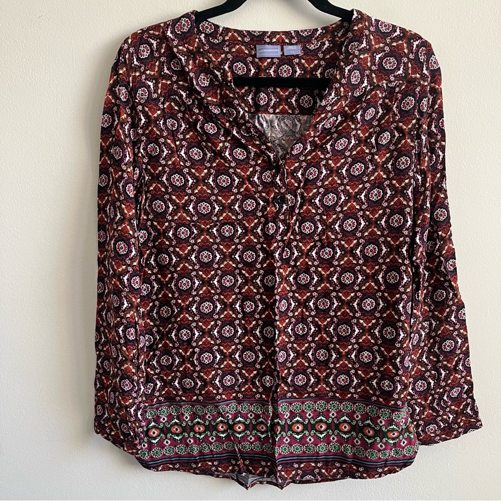 Laura Scott Red Blouse